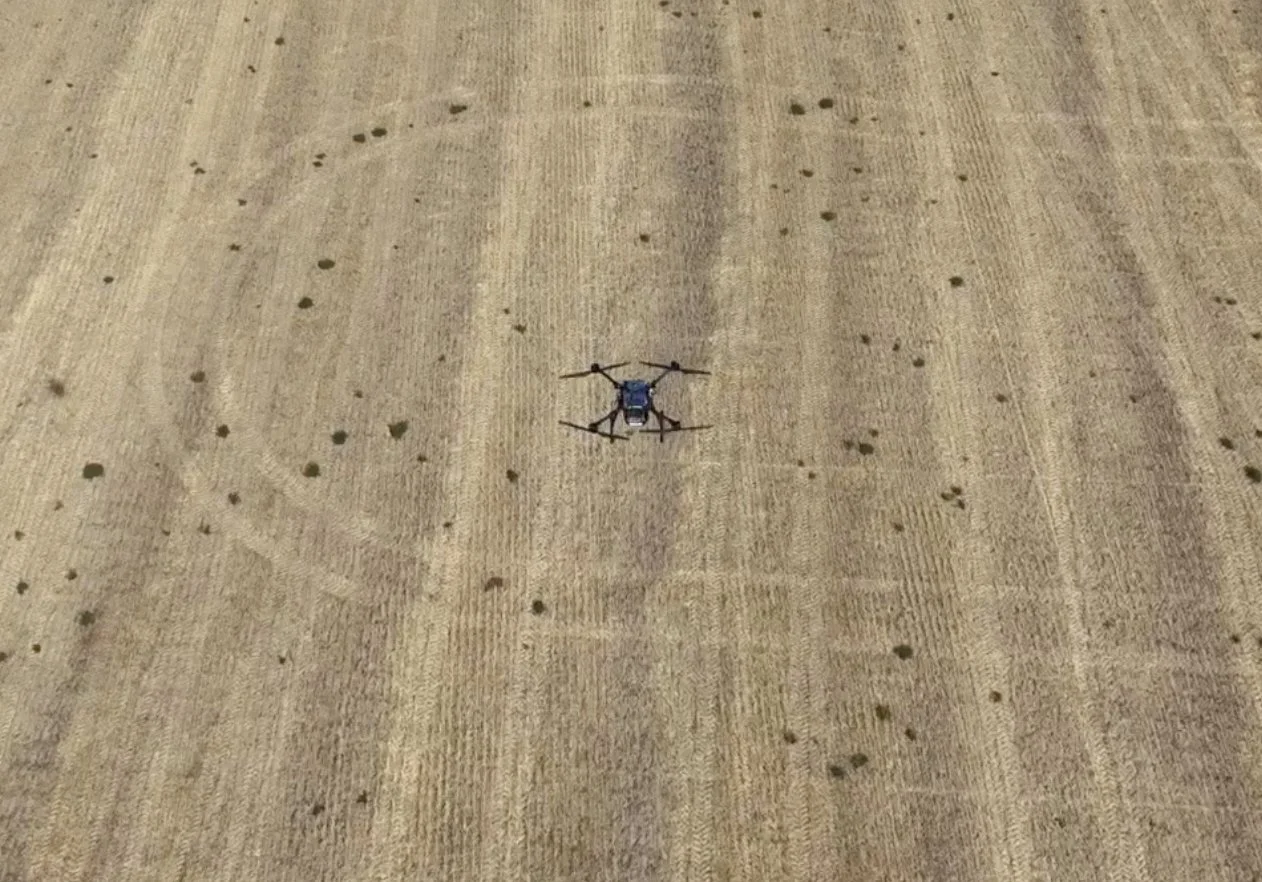 Agcopter drone mapping weeds from above